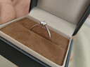 QUEENSUN18K金人工培育鉆石配鉆六爪鉆戒女1克拉重金求婚結婚鉑金戒指定制 18K金 50分 D VS1 配鉆六爪 8號圈【重金款】 曬單實(shí)拍圖