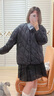 冰潔BINJORA 25秋冬新款95鴨絨羽絨服女保暖圓領(lǐng)服廓形外套J5300EB33T 曬單實(shí)拍圖