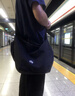 BLACKKISS中美品牌女包斜挎包帆布包餃子包女旅行包休閑包戶(hù)外包男包通用包 黑色大號（建議男生或高個(gè)子女生拍）（優(yōu)質(zhì)版）容量大 曬單實(shí)拍圖