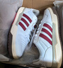adidas ENTRAP美式校園風(fēng)運動(dòng)少年感復古籃球風(fēng)板鞋男女阿迪達斯 白色/紅色   39 曬單實(shí)拍圖