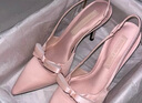 CHARLES&KEITH緞面蝴蝶結尖頭高跟涼鞋女生日禮物CK1-60361556 Light Pink淺粉色 36 曬單實(shí)拍圖