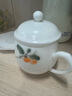 蘇氏陶瓷（SUSHI CERAMICS）冰種玉瓷素燒手繪柿柿如意辦公杯茶隔杯陶瓷過(guò)濾內膽會(huì )議杯伴手禮 曬單實(shí)拍圖