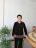 雋狐中老年女媽媽款秋裝高檔金絲絨新中式襯衫老人奶奶太太秋季上衣服 酒紅 L 【建議80-105斤】 曬單實(shí)拍圖