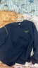左西童裝男童衛衣2025新款兒童秋裝撞色字母印花大童上衣 藏青色 170 曬單實(shí)拍圖