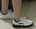 李寧天跡SOFT丨板鞋女鞋柔軟舒適小白鞋潮流秋冬百搭運動(dòng)時(shí)尚鞋 米白色(272款)-6 37 曬單實(shí)拍圖