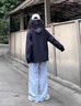 啄木鳥（TUCANO）外套男春秋季男士假兩件連帽沖鋒工裝夾克學(xué)生情侶寬松棉衣服男 302-黑色【春秋款】 L 【100-125斤】 曬單實拍圖