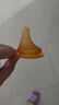 愛(ài)寶熊偏心奶嘴仿真母乳質(zhì)感新生嬰兒鴨嘴吸嘴超軟防脹氣通用貝親寬口徑 M號2孔（適合3-6月）1只裝 曬單實(shí)拍圖