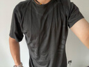 夏季新運動(dòng)短袖男T恤收袖口緊身衣健身肌肉擼鐵美式冰感透氣速干 蝙蝠白色短袖 L 曬單實(shí)拍圖