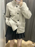 優(yōu)衣庫男女裝souffle yarn舒芙蕾針織開(kāi)衫/毛衣毛衫25新款480023 32 深米色 L /175/100A 曬單實(shí)拍圖