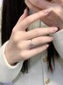 中國珠寶 純銀1克拉戒指女戒子情侶訂求結(jié)婚鉆戒生日七夕情人節(jié)禮物送女友 曬單實拍圖