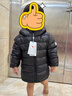 保姆鵝 兒童羽絨服短款超輕暖舒適男童女童連帽防風(fēng)輕薄外套冬[NG2807] 炭黑 130 曬單實(shí)拍圖