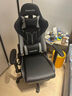 龍拳電競椅電腦椅子家用舒適久坐辦公可躺宿舍小人體工學(xué)升降游戲座椅 灰黑+擱腳+4級氣桿+送頭枕腰枕 曬單實(shí)拍圖