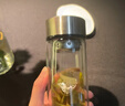 富光 玻璃杯雙層大容量喝水杯子男女車(chē)載便攜健牌隔熱耐高溫泡茶杯 剛本色730ml金屬蓋（杯套+杯刷） 曬單實(shí)拍圖
