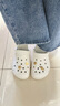 卡駱馳（CROCS）洞洞鞋貝雅男鞋女鞋輕便耐磨一腳蹬拖鞋休閑鞋|10126 白-100 39 (240mm) 曬單實(shí)拍圖