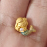 周大生腕美海洋系列黃金珍珠轉(zhuǎn)運(yùn)珠熒光琺瑯美人魚尾生日禮物送女友 美人魚轉(zhuǎn)運(yùn)珠(不配皮繩和熒光燈)1.1g 曬單實(shí)拍圖