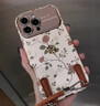 品盟（PISMEXOK）適用于蘋(píng)果iPhone17/16/15/14promax手機殼小香風(fēng)新款防摔輕奢高級感玫瑰花皮紋時(shí)尚保護套個(gè)性女 【黑白 素描花朵 -立體山茶花】+掛繩 iPhone 17 P 曬單實(shí)拍圖
