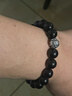 靈久久硬銀佛珠六字真言隔珠手工編織紅繩DIY999銀飾手鏈項鏈配件散珠子 復古黑色 10mm 曬單實(shí)拍圖