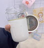 RICH YOUR HOME德國品質(zhì)杯子女生高顏值個(gè)人專(zhuān)用耐高溫防摔防爆茶水分離便攜水杯 白色520ml-加厚防燙杯套 曬單實(shí)拍圖