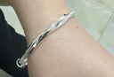 中國珠寶生日禮物送女友莫比烏斯環(huán)銀手鐲女足銀999鐲子送女朋友約30g 曬單實(shí)拍圖
