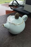 豐子汝窯茶壺臺灣單壺陶瓷天青色汝瓷開(kāi)片功夫茶具高檔家用側把泡茶壺 美人肩 200ml 曬單實(shí)拍圖