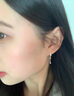 CHOMEL KINSEY999純銀閃鉆水滴銀耳扣女2025年新款流蘇耳墜冷淡風(fēng)ins潮耳環(huán)耳飾 999純銀閃鉆水滴耳扣-銀色 曬單實(shí)拍圖