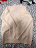 金兔上海品牌100%加厚純羊毛衫女半高領(lǐng)保暖毛衣純色內(nèi)搭針織打底衫 米色 【100純羊毛/送運(yùn)費(fèi)險(xiǎn)】 XL 【建議120-135斤】 曬單實(shí)拍圖