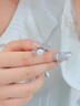 珍尚銀中國黃金求婚鉆戒1克拉銀戒指女款求婚生日禮物送女朋友老婆S925 曬單實(shí)拍圖