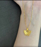中銀億金花絲蝴蝶黃金項鏈女古法足金吊墜掛墜生日中秋節禮物送女友老婆 古法花絲蝴蝶吊墜+足金鏈-活動(dòng)款【金重約5.2g】 曬單實(shí)拍圖