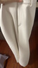 伊芙麗（eifini）蔣欣同款伊芙麗軟糯舒適高質(zhì)感醋酸羊毛拖地休閑長褲2025秋季新款 乳白 M 曬單實(shí)拍圖