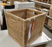 宜家（IKEA）BRANAS博納斯籃現(xiàn)代北歐藤條整理收納籃收納筐可折疊 褐色 曬單實拍圖