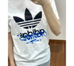 adidas男女大童純棉運動(dòng)上衣圓領(lǐng)短袖T恤兒童夏季阿迪達斯三葉草   白色/鳥(niǎo)羽藍   152 曬單實(shí)拍圖