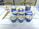 講茗堂名師999鎏銀高檔茶具青花漢瓦壺套裝精美茶壺一壺功夫兩杯禮盒裝 10頭青花古龍紋（茶壺） 曬單實拍圖