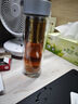 米家玻璃杯 雙層帶茶隔水杯 耐高溫泡茶杯  加厚透明杯子400mL 珍珠白 曬單實(shí)拍圖