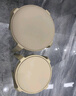 新顏值主義（四把裝）凳子家用塑料凳子加厚軟包可疊放化妝凳高板凳餐凳DZ05 兩白兩卡-【加強版-軟包坐墊】 曬單實(shí)拍圖