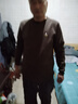 啄木鳥高檔長袖t恤男士冬季加絨加厚純棉衛(wèi)衣純色休閑保暖上衣潮T 咖色【加厚款】 加絨 175/XL 135-150斤 曬單實拍圖