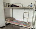 加厚上下鋪成人床雙人鐵架床雙層床員工宿舍上下床學(xué)校高低架子床 灰色 特厚款 100*200（靜音床板) 曬單實(shí)拍圖