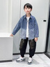 Dudant國際品牌男童牛仔襯衫2025新款兒童襯衣長袖中大童薄款男孩外套 牛仔藍(lán) 130 cm 曬單實拍圖