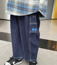 MiniPeace太平鳥童裝秋新男童牛仔長(zhǎng)褲FAHAF3102 牛仔深藍(lán) 140cm 曬單實(shí)拍圖