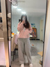 優(yōu)衣庫女裝防風(fēng)拉鏈連帽外套/內里搖粒絨戶(hù)外防水472150 11 粉紅色 S /155/80A 曬單實(shí)拍圖