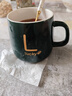 勤凱陶瓷杯耐高溫馬克杯帶蓋勺家用茶杯咖啡杯學(xué)生杯子陶瓷辦公創(chuàng)意 綠色-【杯蓋勺】 曬單實(shí)拍圖