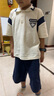 唐獅童裝男童夏季POLO套裝帥氣撞色春秋學(xué)院風(fēng)校服套裝 藏青色 130 曬單實(shí)拍圖