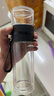 天喜（TIANXI）茶杯茶水分離杯雙層玻璃杯便攜泡茶杯男女車(chē)載商務(wù)辦公水杯 尊貴黑500ML 曬單實(shí)拍圖