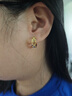 meluxe美奈 18K金菱格耳環(huán)簡(jiǎn)約時(shí)尚素金耳飾禮物高級感 生日禮物送老婆 【預售15天】約1.1g 曬單實(shí)拍圖
