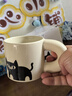 拜格小黑貓卡通陶瓷馬克杯咖啡杯奶fufu水杯高顏值大容量耐高溫 330ml 曬單實拍圖