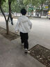 FitonTon褲子女春秋降落傘工裝褲高腰闊腿褲顯瘦直筒抽繩休閑運(yùn)動(dòng)褲女S 曬單實(shí)拍圖