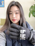 浪莎（LangSha）保暖手套男女秋冬季戶(hù)外騎行防寒風(fēng)加絨厚觸屏防水棉滑雪 黑色 曬單實(shí)拍圖