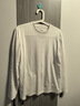 拇指白小T李乃文同款二代長(cháng)袖T恤男秋季純棉純色百搭打底衫 皓白 M 曬單實(shí)拍圖