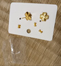 XMCK老鳳凰999黃金足金四葉草耳釘女士款愛心四葉草時尚潮流寓意美好 10mm 曬單實拍圖