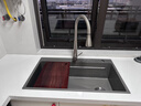 歐琳水槽大單槽廚房水槽304不銹鋼納米手工水槽 3mm加厚面板 9140H 78*46配抽拉龍頭，單套 曬單實(shí)拍圖