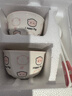 釉下彩可愛(ài)卡通碗碟套裝家用高顏值陶瓷碗筷盤(pán)餐具 2碗2勺 4件套 曬單實(shí)拍圖